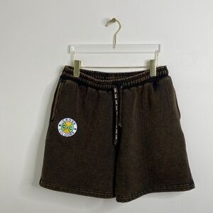 VTG 90s Cross Colours Shorts Men Large Brown Cotton Acid Wash Made in USA Tupac